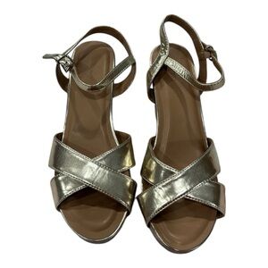 AEROSOLES Metallic Gold Women's Sandals
